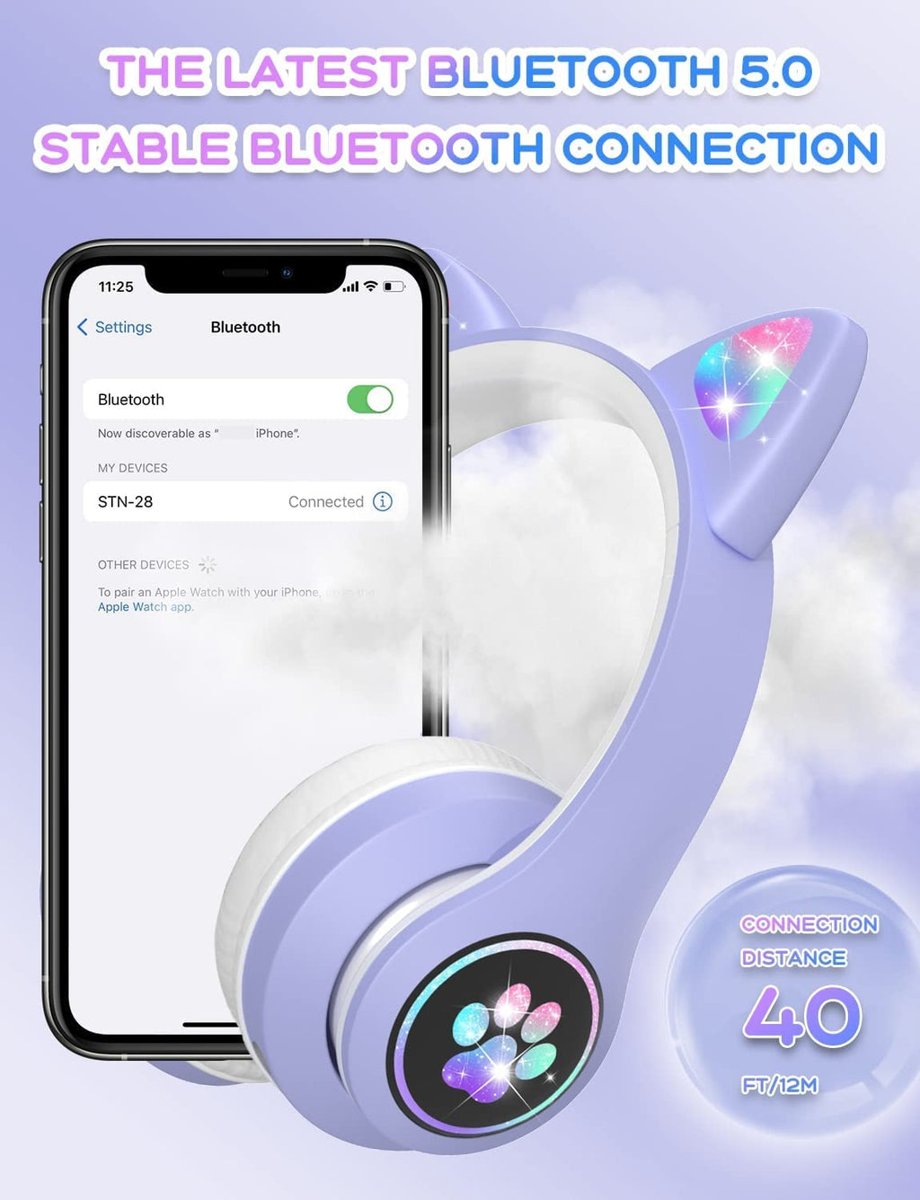 🎧 Wireless Cat Ear Headphones with Mic – Bluetooth, 50% OFF TODAY ONLY! 🐱✨