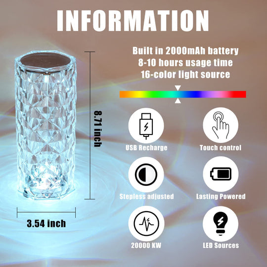 Diamond Rose Lamp