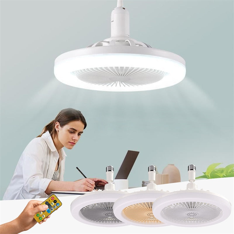 🔥 2-in-1  360 ° Rotating Ceiling Fan Light With Remote Control 😍