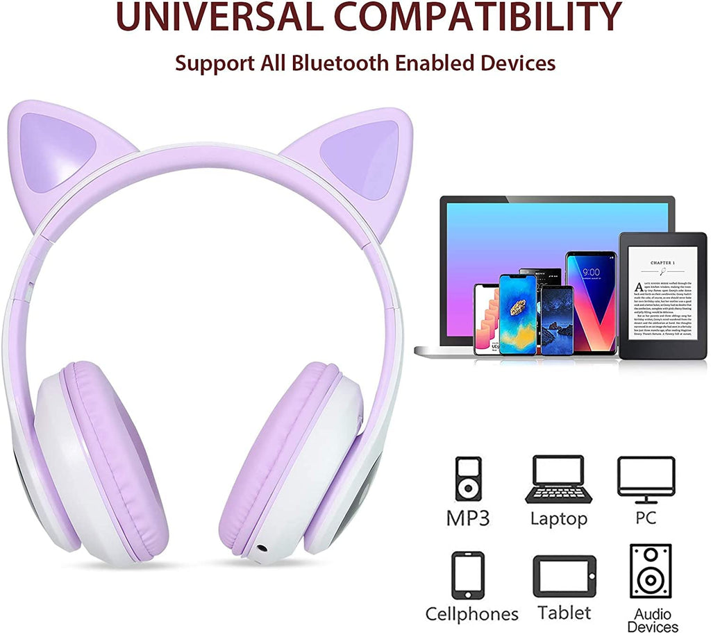 🎧 Wireless Cat Ear Headphones with Mic – Bluetooth, 50% OFF TODAY ONLY! 🐱✨