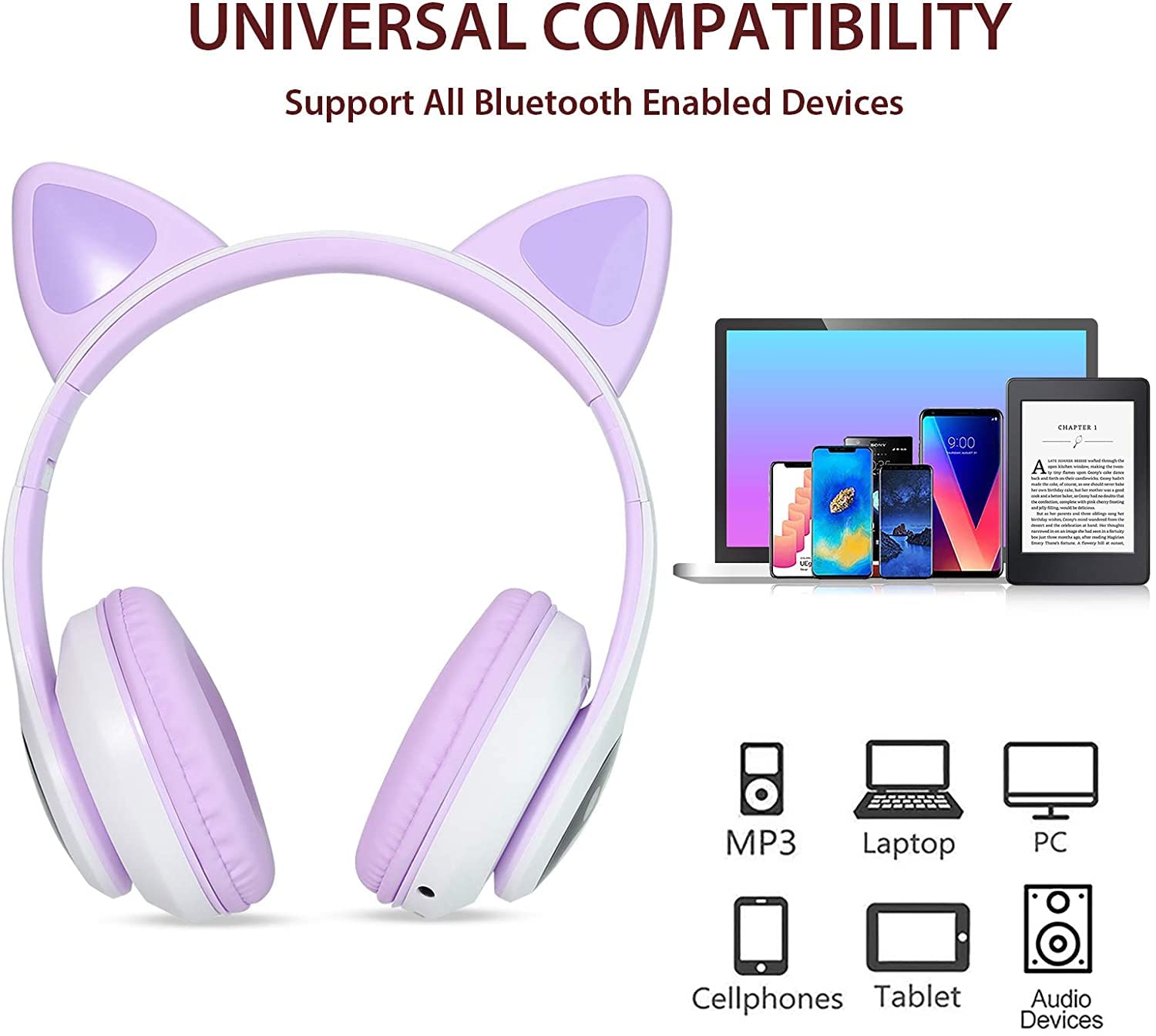 🎧 Wireless Cat Ear Headphones with Mic – Bluetooth, 50% OFF TODAY ONLY! 🐱✨