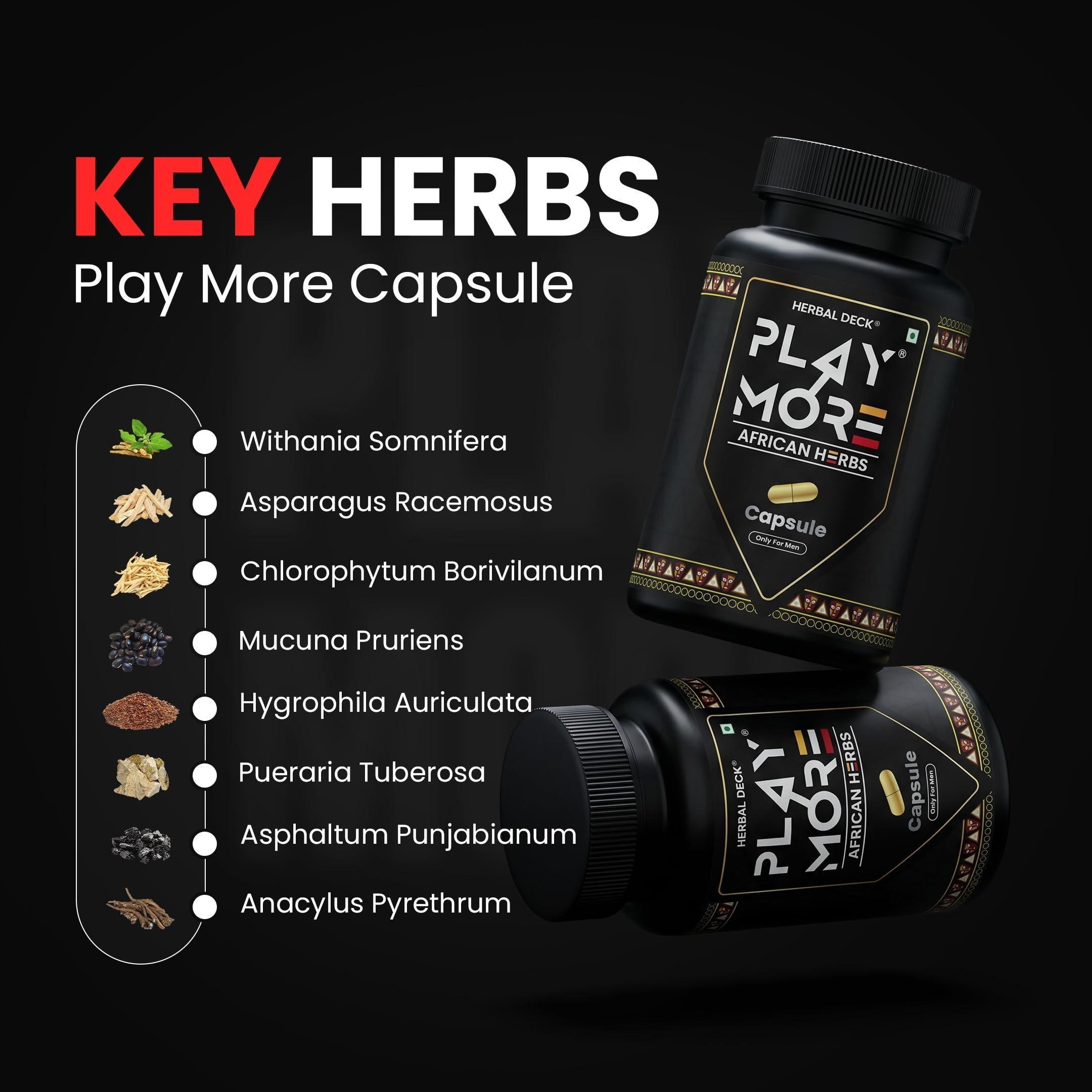 PLAYMORE African Herbal Powder | 25 Ayurvedic Herbs | 150g