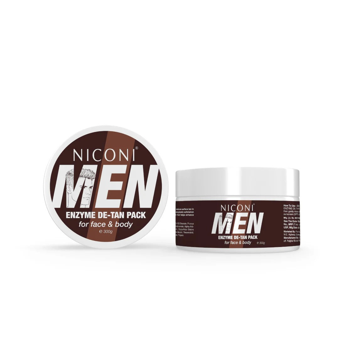 🔥 Niconi Men Enzyme De-Tan Pack For Face & Body | Save 50% Now! | 🔥