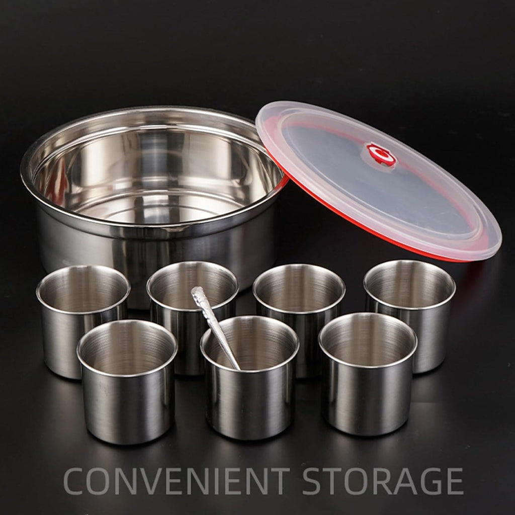 🔥 Indian 8-Grid Steel Spice Box - 2 Perfect Kitchen Storage! 🍽️"| Flat 40% OFF 🔥